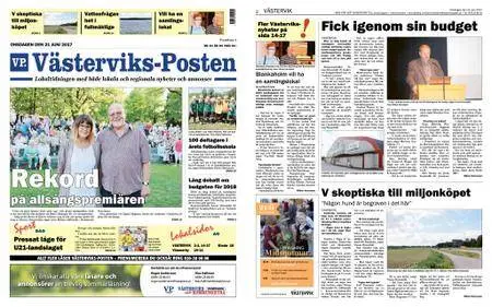 Västerviks-Posten – 21 juni 2017