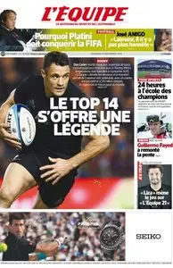 L'Equipe du Vendredi 19 Décembre 2014