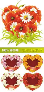 Stock Vector - Rose Frames 2