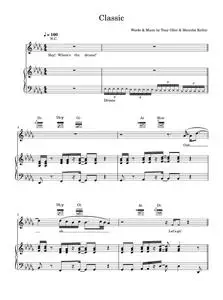 Classic - MKTO (Piano-Vocal-Guitar (Piano Accompaniment))