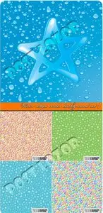 Water drops vector background set 4