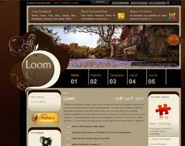 Yootheme LOOM template for joomla novemeber 2007