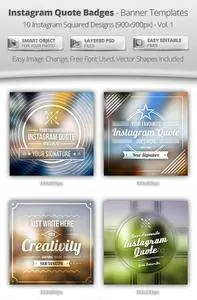 GraphicRiver - 10 Instagram Quote Badges - Banner Templates