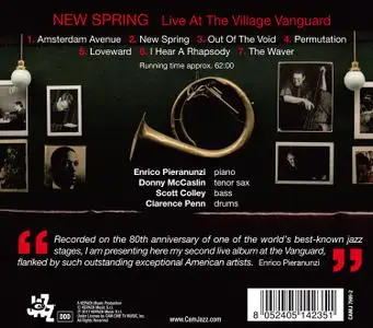 Enrico Pieranunzi Quartet - New Spring: Live at the Village Vanguard (2017)