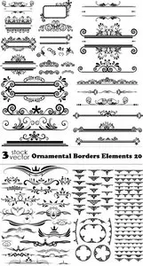 Vectors - Ornamental Borders Elements 20