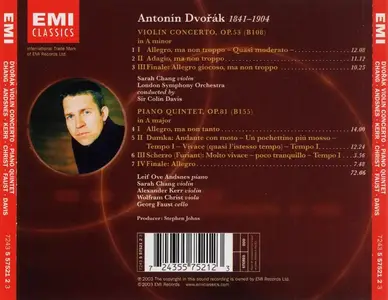 Sarah Chang, Leif Ove Andsnes, Sir Colin Davis - Dvorak: Violin Concerto, Piano Quintet (2005)