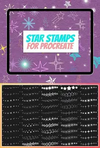 Star Stamp Brushes for Procreate