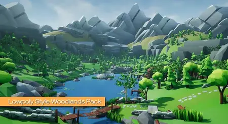 FAB - Lowpoly Style Woodlands Pack (4.27 and 5.0 – 5.7)