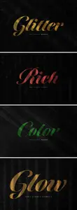 AS - Glitter Photoshop Text Effect Mockup 461124814