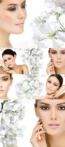 Spring woman face
