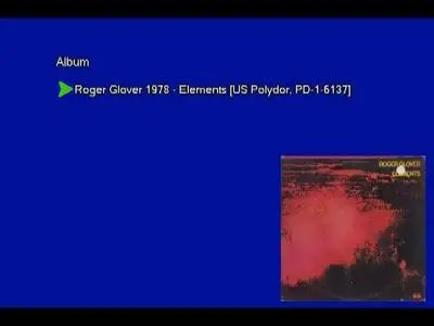 Roger Glover - Elements (1978) [Vinyl Rip 16/44 & mp3-320 + DVD] Re-up