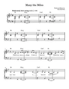 Many the miles - Sara Bareilles (Easy Piano)