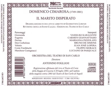 Antonino Fogliani, Orchestra del Teatro di San Carlo - Domenico Cimarosa: Il Marito disperato (2006)