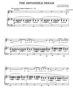 The Impossible Dream (The Quest) - Joe Darion, Man Of La Mancha Musical (Piano Vocal)