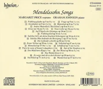 Margaret Price, Graham Johnson - Felix Mendelssohn: On wings of song (1994)