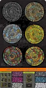 Abstract cards and vector backgrounds three variants