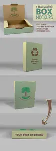 6 Photorealistic Box Mockups V 3