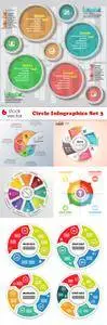 Vectors - Circle Infographics Set 3