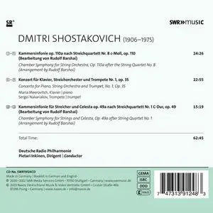 Pietari Inkinen, Deutsche Radio Philharmonie - Shostakovich: Chamber Symphonies, Opp. 110a & 49a; Piano Concerto No.1 (2023)