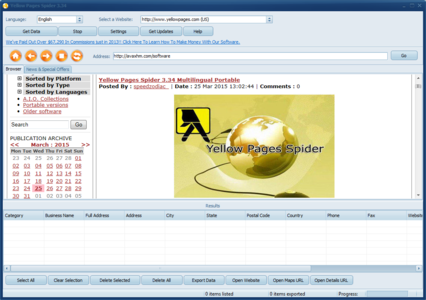 Yellow Pages Spider 3.47 Multilingual + Portable