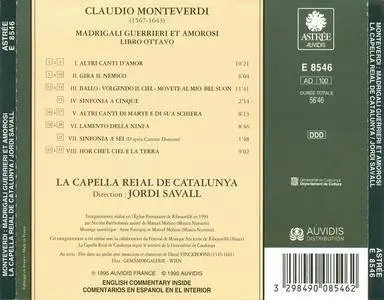 Jordi Savall - Monteverdi - Madrigali Guerrieri Et Amorosi, Libro Ottavo (1995) {Astree-Auvidis E 8546}