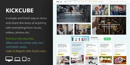 ThemeForest - KICKCUBE v1.4 - Membership & User Content Sharing Theme - 16182069