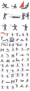 Vector - Silhouette of sport people