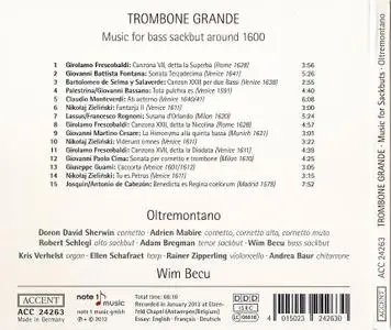 Trombone Grande: Music for bass sackbut around 1600 - Oltremontano, Wim Becu (2012) {Accent ACC 24263}