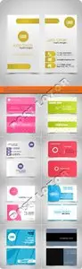 Business cards modern style template design vector set 26