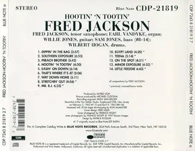 Fred Jackson - Hootin' `N Tootin' (1962) {Ron McMaster Remastered 1998}