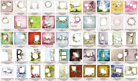Frames Seasons Flowers and Brithdays