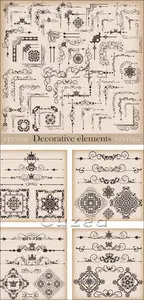 Vector - Vintage decorative elements set