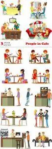 Vectors - People in Cafe