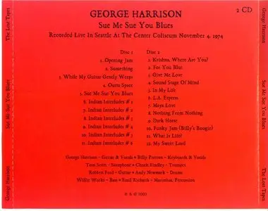 George Harrison - Sue Me Sue You Blues. Live In Seattle 1974 (2003)