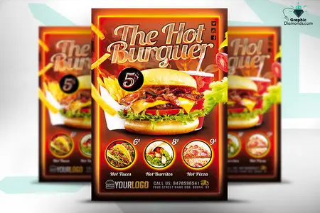 CreativeMarket - Fast Food Promotion Flyer PSD