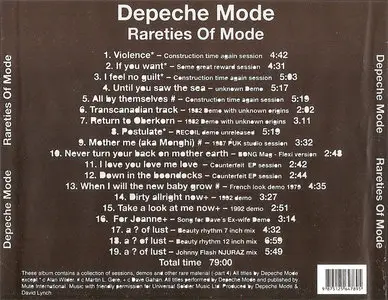 Depeche Mode - Rareties Of Mode (2001)