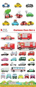 Vectors - Cartoon Cars Set 2