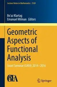 Geometric Aspects of Functional Analysis: Israel Seminar (GAFA) 2014-2016 (Lecture Notes in Mathematics) [Repost]