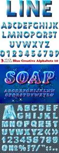 Vectors - Blue Creative Alphabets 10