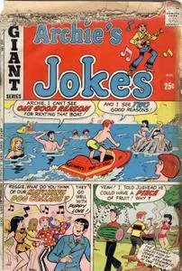 Archie Giant Series Magazine 186 Archies Jokes 1971 c2c - Damaged