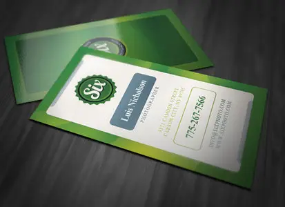 Colorful Vertical Business Card