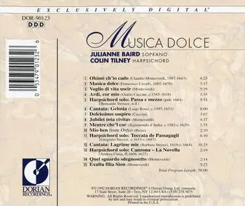 Julianne Baird, Colin Tilney - Musica Dolce (1992)