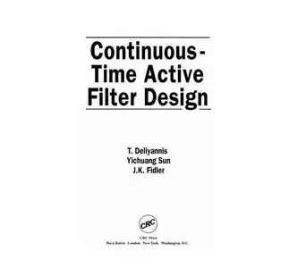 Continuous-Time Active Filter Design 