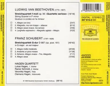 Hagen Quartett - Beethoven: Quartetto Serioso Op. 95; Schubert: Streichquartett D 887 (1999)