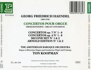 Ton Koopman, The Amsterdam Baroque Orchestra - George Frideric Handel: Concertos pour orgue (1986)
