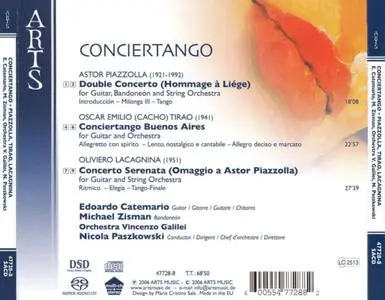 Edoardo Catemario, Nicola Paszkowski, Orchestra Vincenzo Galilei - Conciertango: Piazzolla, Tirao, Lacagnina (2006)