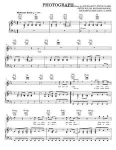 Photograph - Def Leppard (Piano-Vocal-Guitar)
