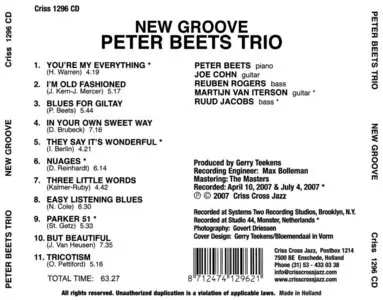 Peter Beets Trio – New Groove (2007)