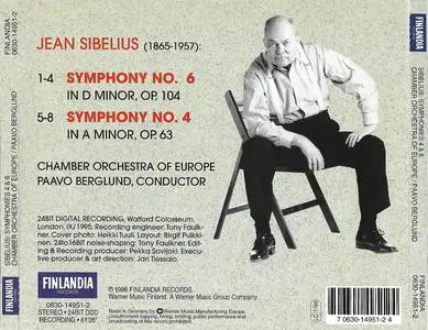 Paavo Berglund, Chamber Orchestra of Europe - Jean Sibelius: Symphonies Nos. 4 & 6 (2007)