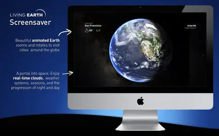 Living Earth - Desktop Weather & World Clock v1.18 Mac OS X